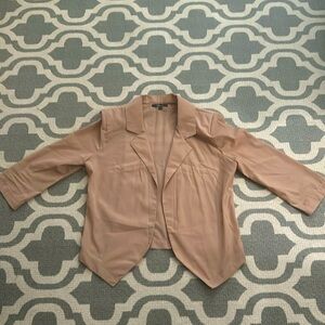 Tan light weight shirt dress jacket by bloom